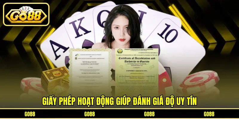 Giấy Phép Hoạt Động 1 go88 Giấy phép hoạt động giúp đánh giá độ uy tín